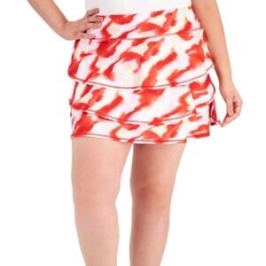 ID Ideology Women's Twist Flounce Athleisure Skort Red